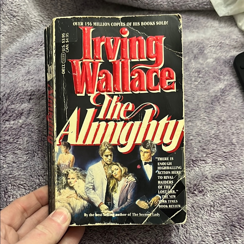Irving Wallace 'The Almighty' Paperback - Black and Red Cover